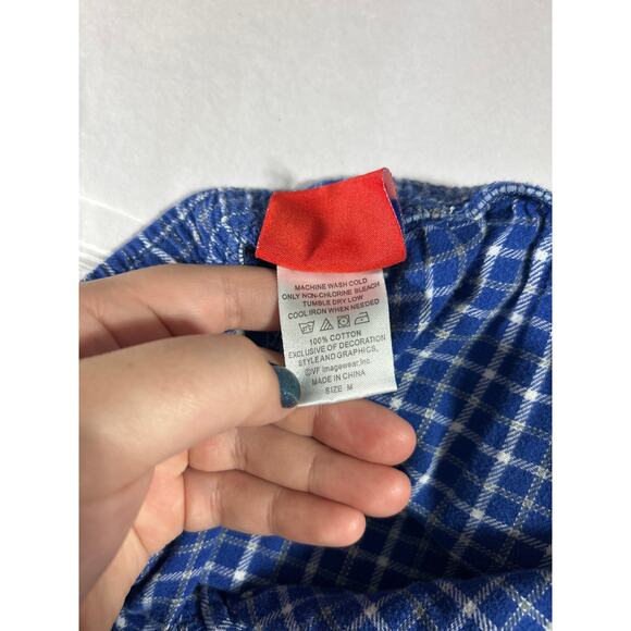 Indianapolis Colts Flannel Pants Medium Blue Plaid Lounge Sleep Pajama NFL - Picture 13 of 14